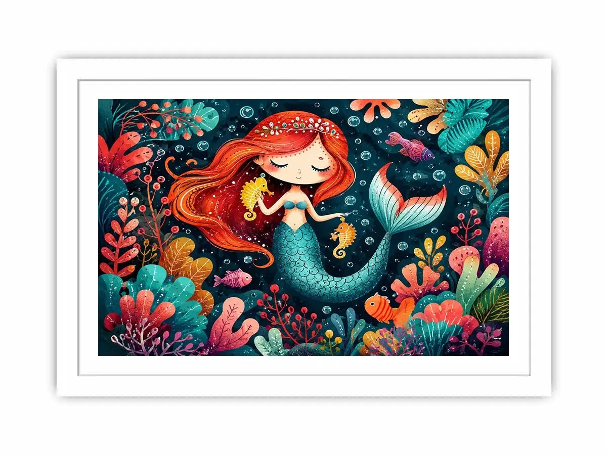 Mermaid Junior kids nursery Canvas Print
