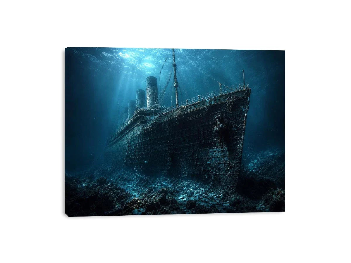 Titanic Underwater Canvas Print
