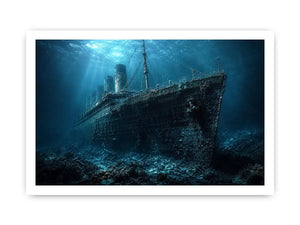 Titanic Underwater Canvas Print