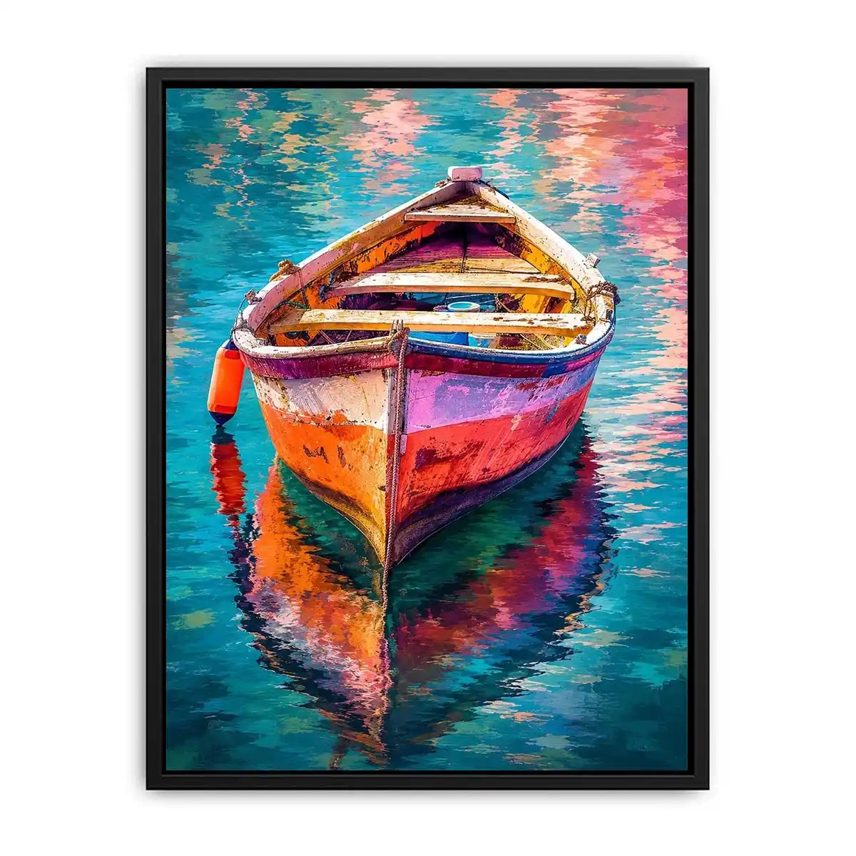 Pastel Boat Canvas Print