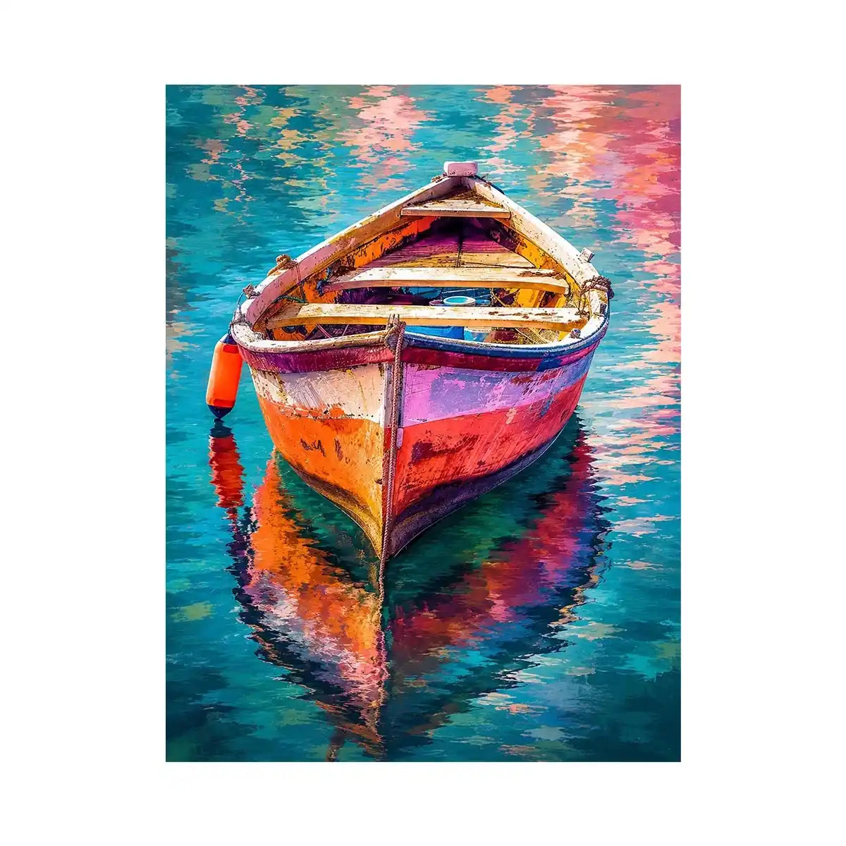Pastel Boat Canvas Print