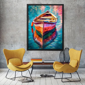 Pastel Boat Canvas Print