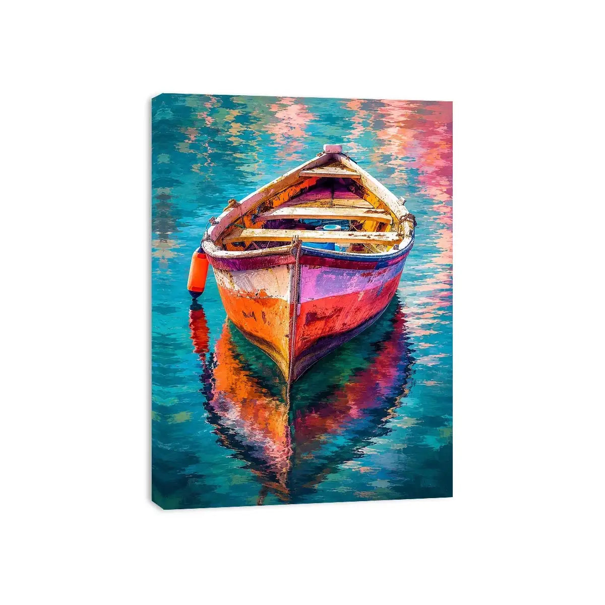 Pastel Boat Canvas Print