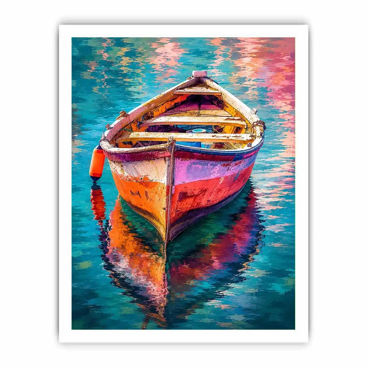 Pastel Boat Canvas Print