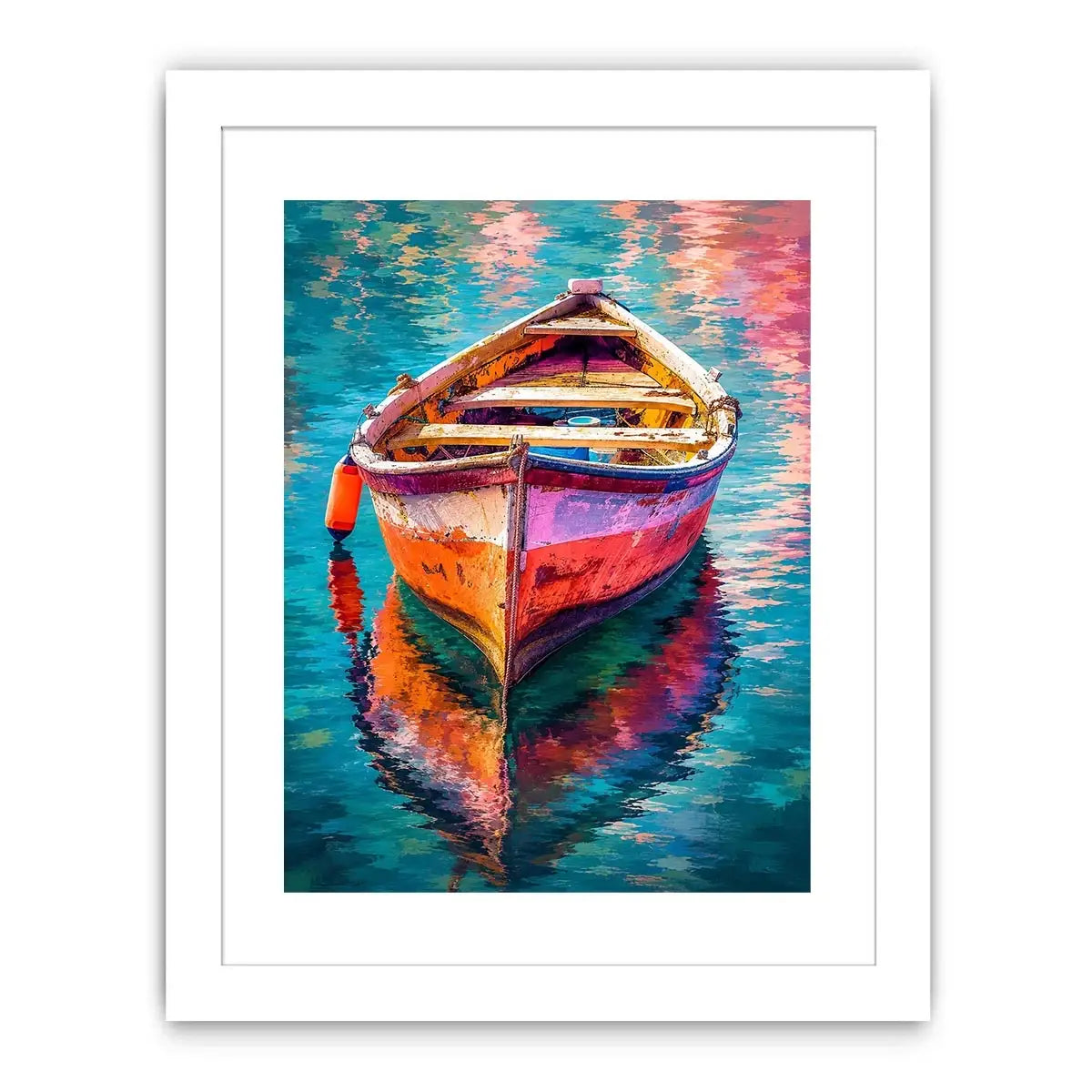 Pastel Boat Canvas Print