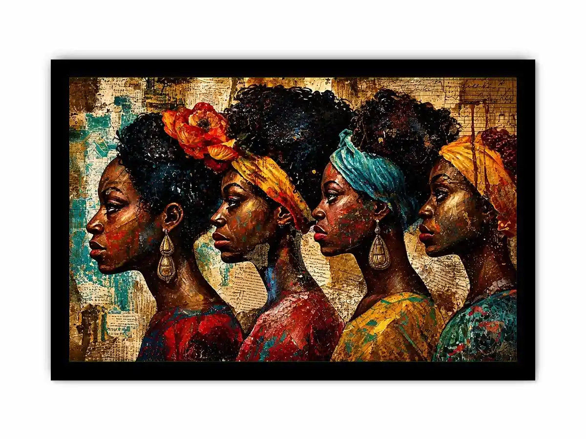 Regal profiles in vibrant tribute
