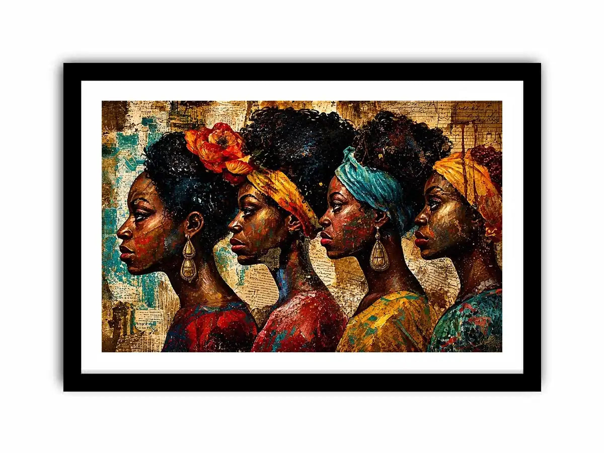 Regal profiles in vibrant tribute