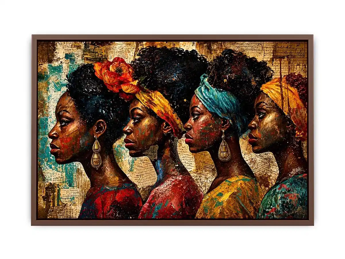 Regal profiles in vibrant tribute