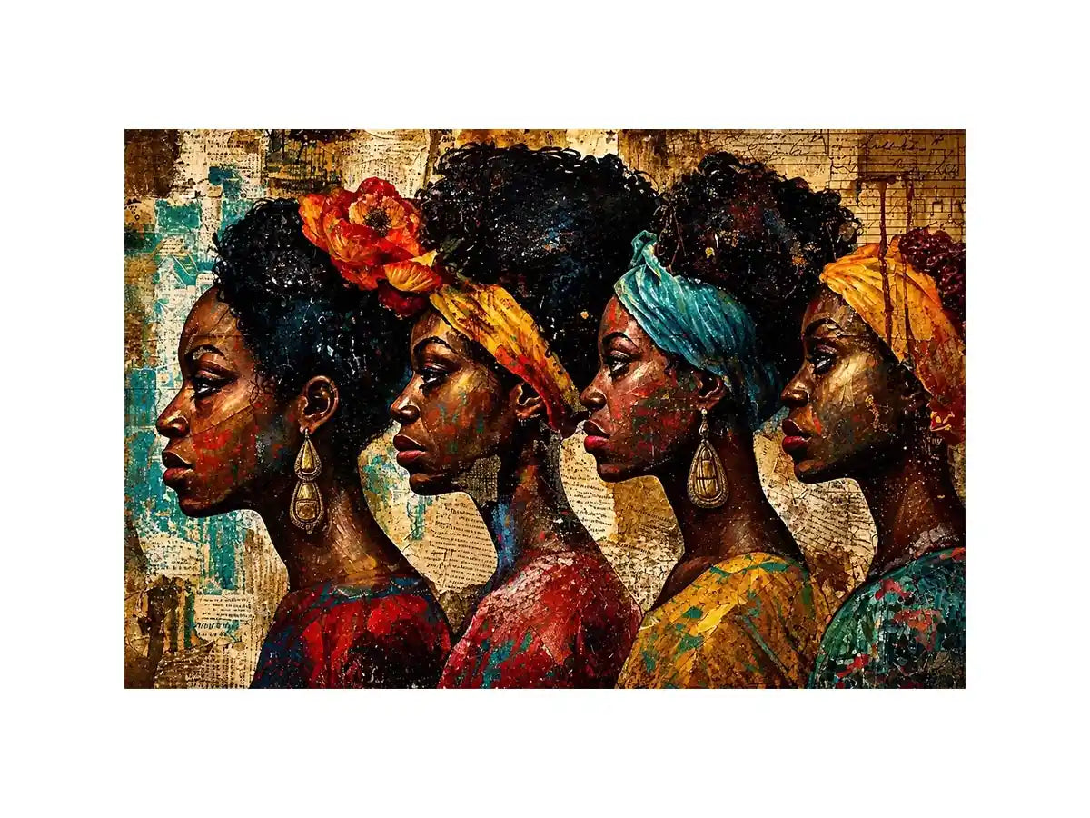 Regal profiles in vibrant tribute