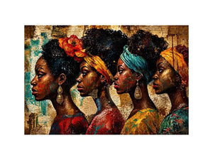 Regal profiles in vibrant tribute