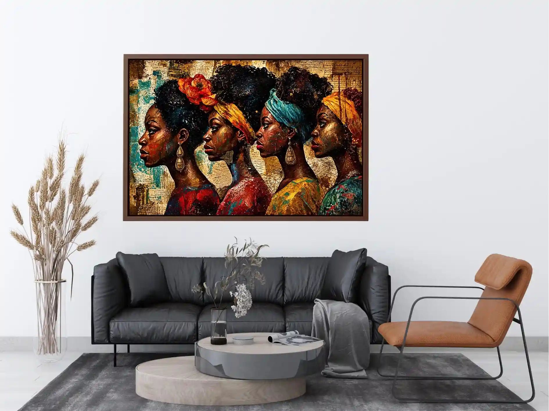 Regal profiles in vibrant tribute