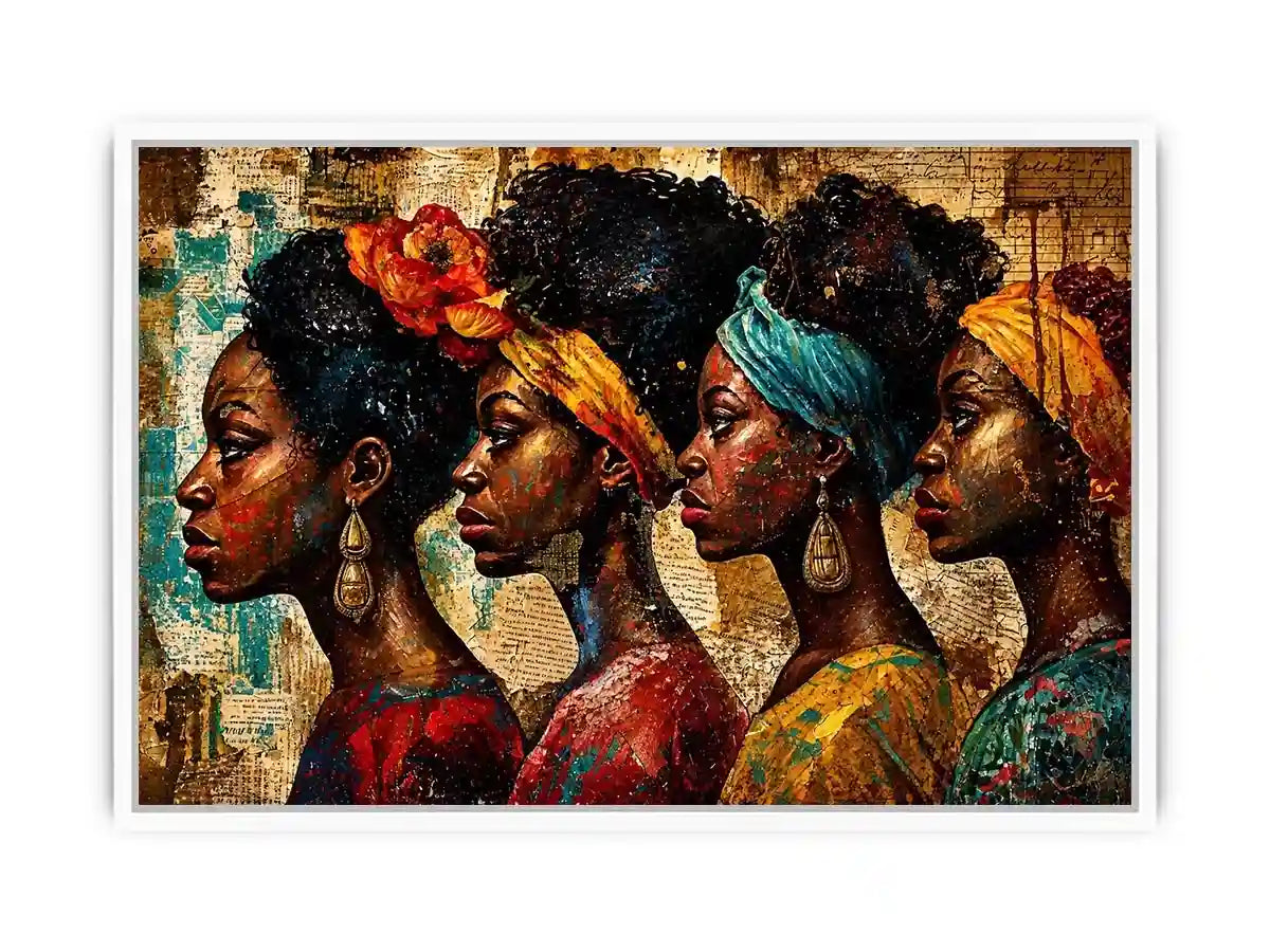 Regal profiles in vibrant tribute
