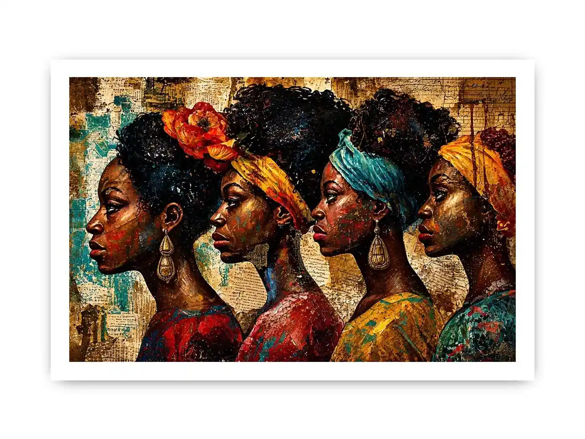 Regal profiles in vibrant tribute