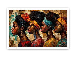 Regal profiles in vibrant tribute