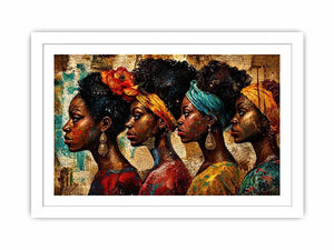 Regal profiles in vibrant tribute