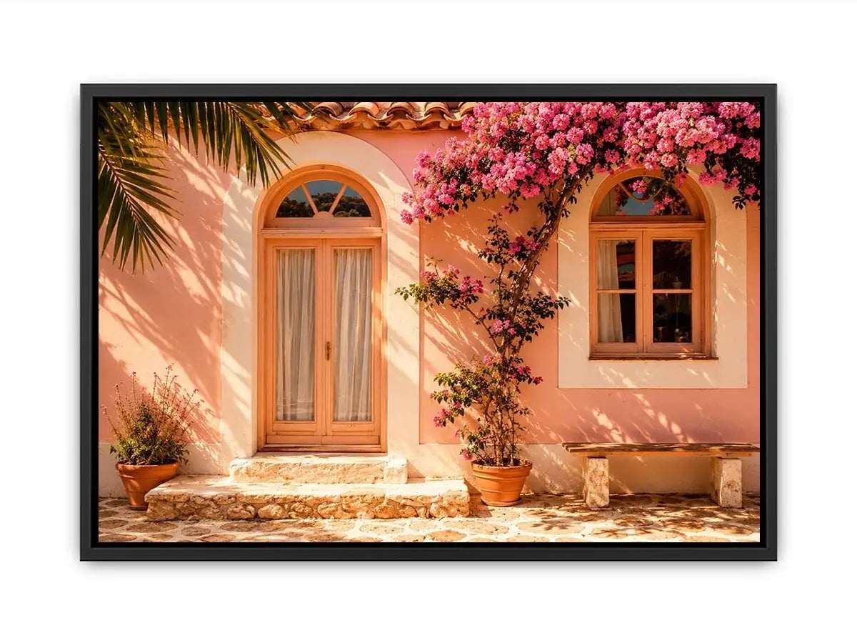 Santorini Chapel Canvas Print
