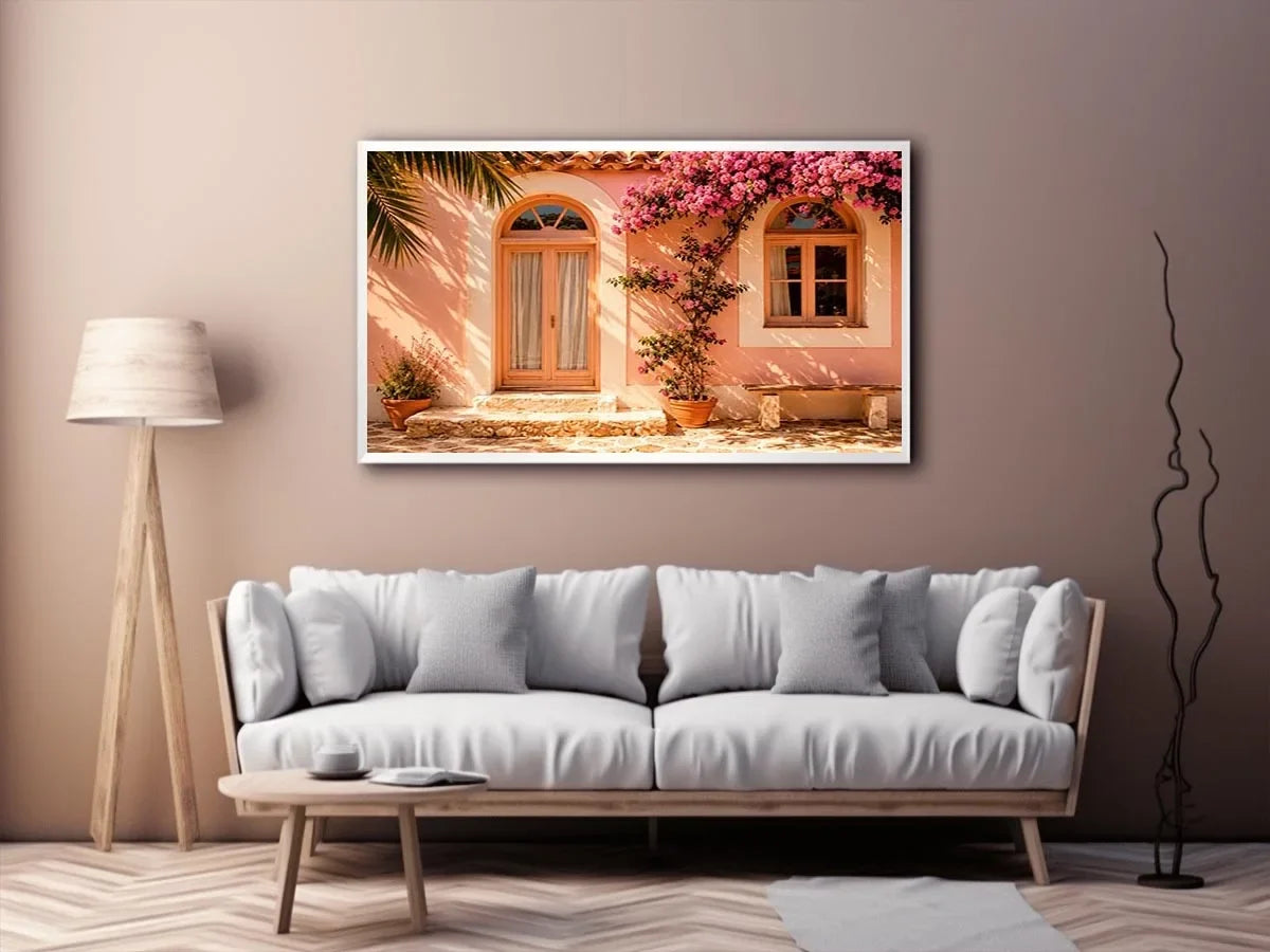 Santorini Chapel Canvas Print
