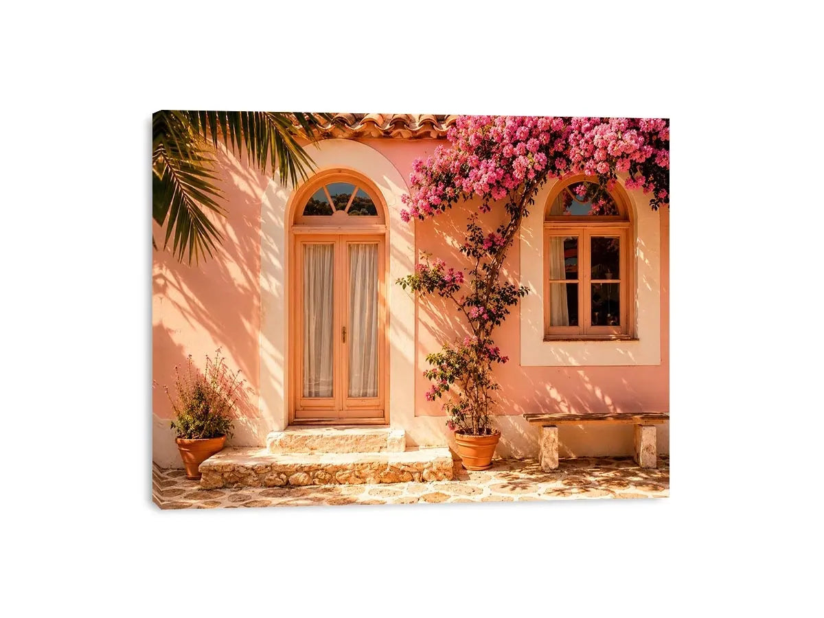 Santorini Chapel Canvas Print