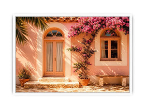 Santorini Chapel Canvas Print
