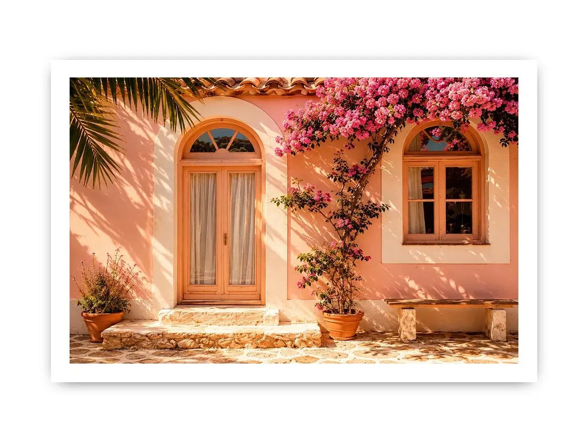 Santorini Chapel Canvas Print