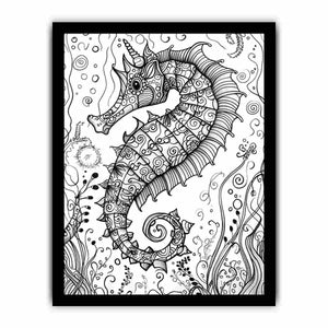 Color Me Sea Horse framed Print