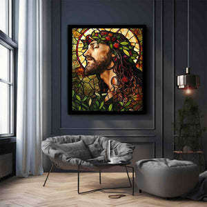 Jesus Glass Art Print
