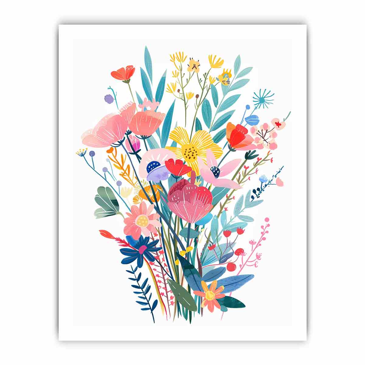 Flower Bouquet framed Print