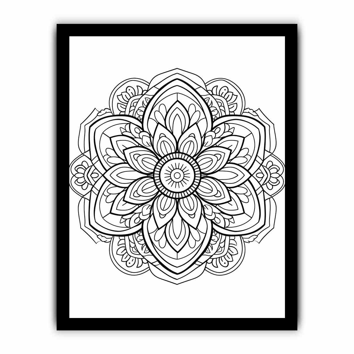 Color Me Mandala framed Print