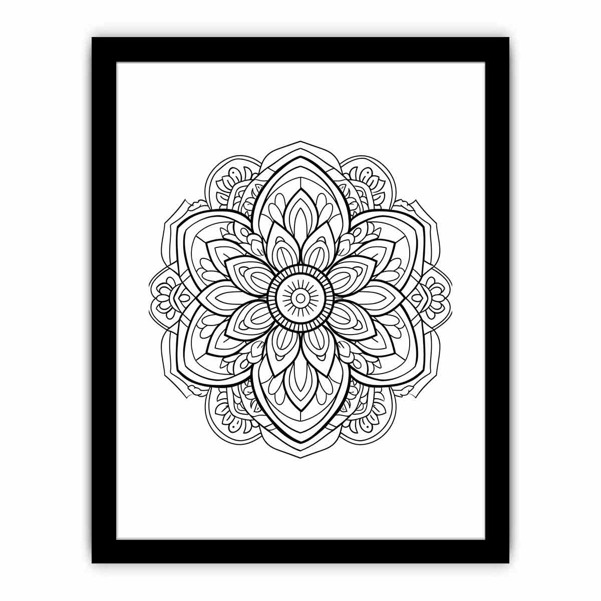 Color Me Mandala framed Print