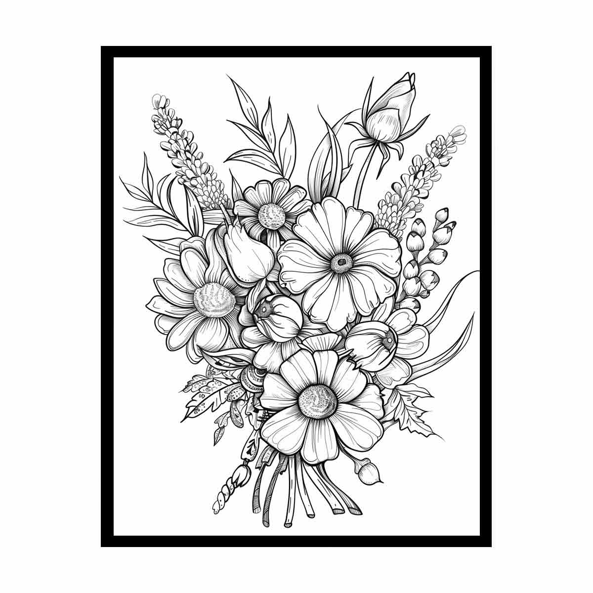 Color Me Flowers canvas Print