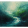 Abstract River Green Art Print