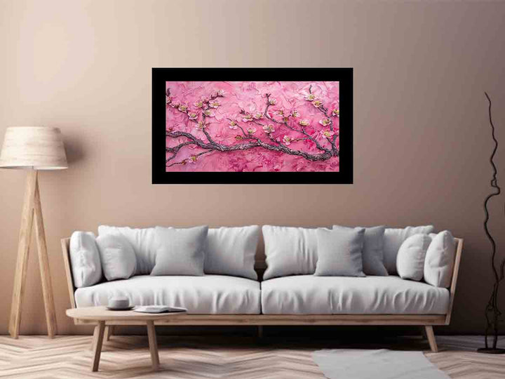 Almond Branches Pink Art Print