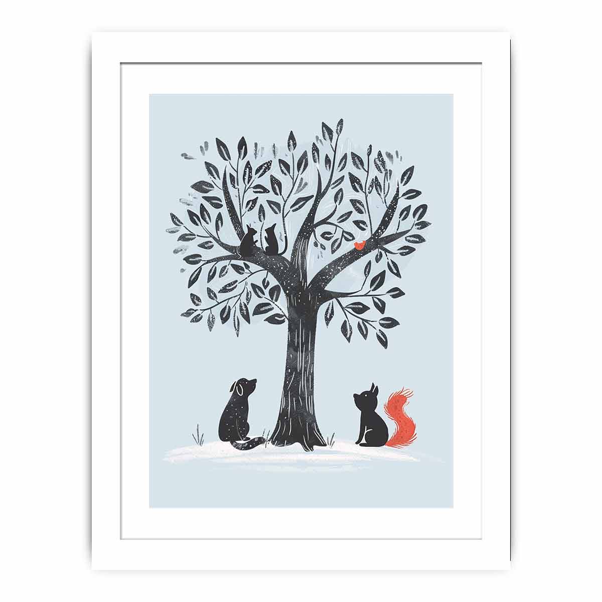 Meeting Under Oak framed Print