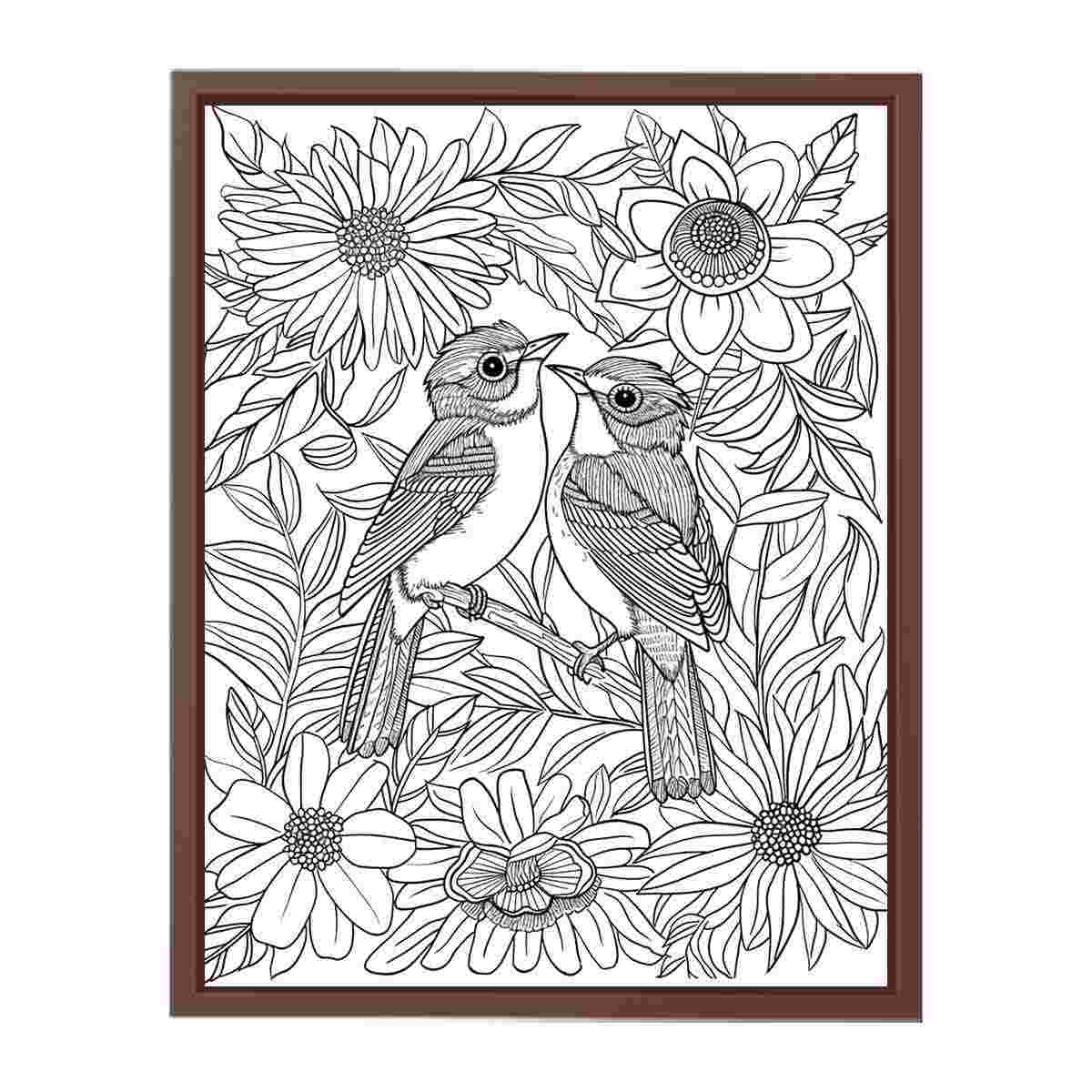 Color Me Love Birds Painting