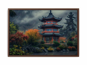 Maple Mountain Pagoda Art  Painting