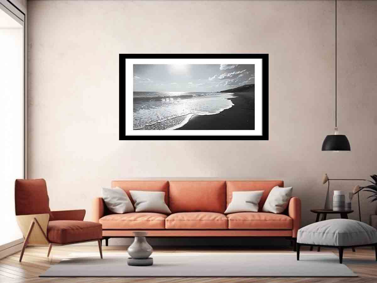 Black and White  Beach   