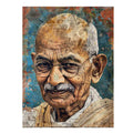 Vintage elderly man portrait canvas art with glasses for refined office wall decor.
