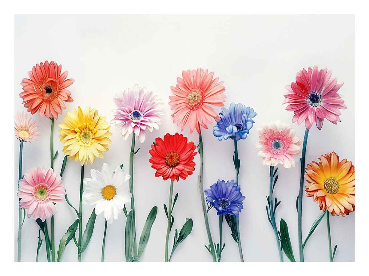 Watercolor Daisies  