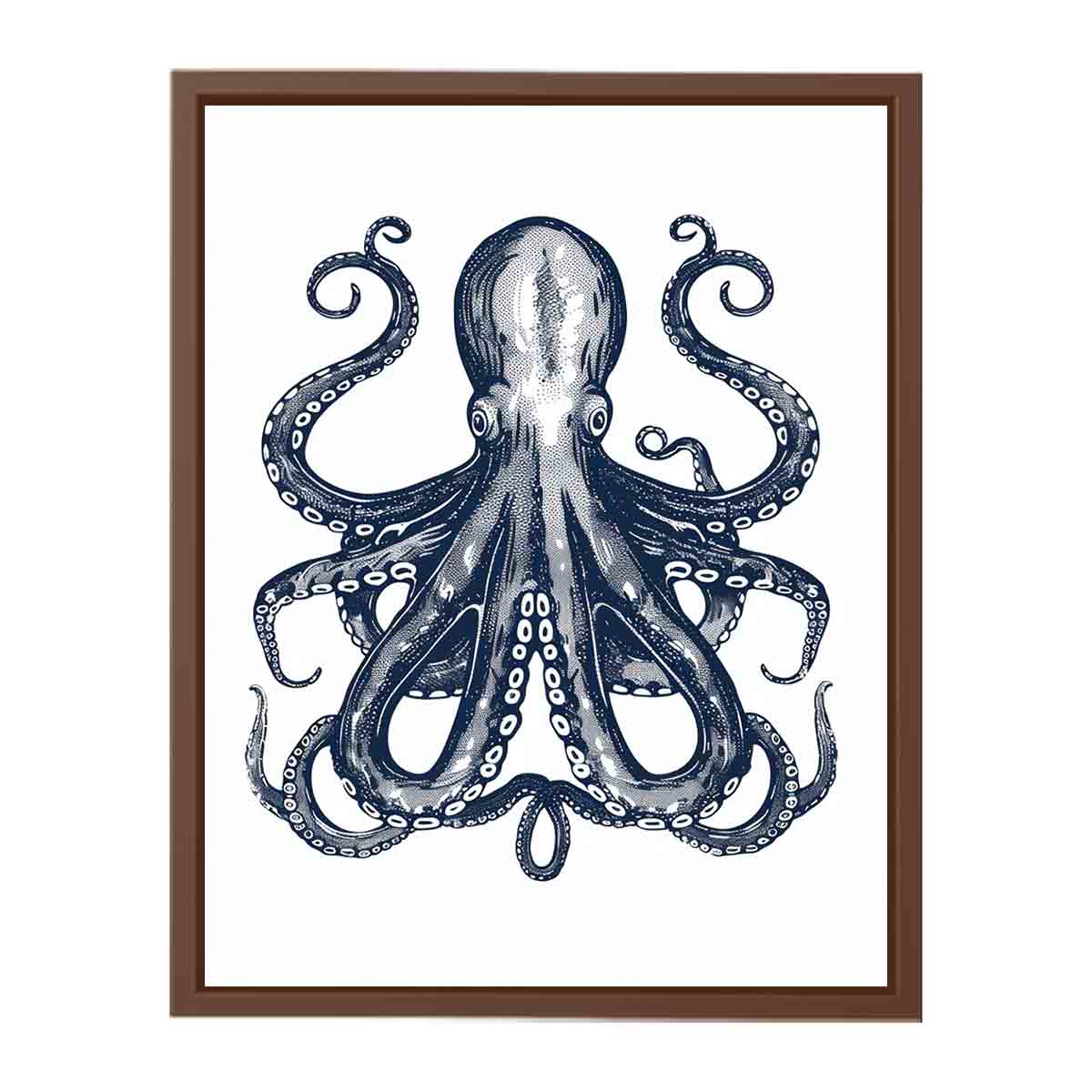 Blue Cctopus Art Painting