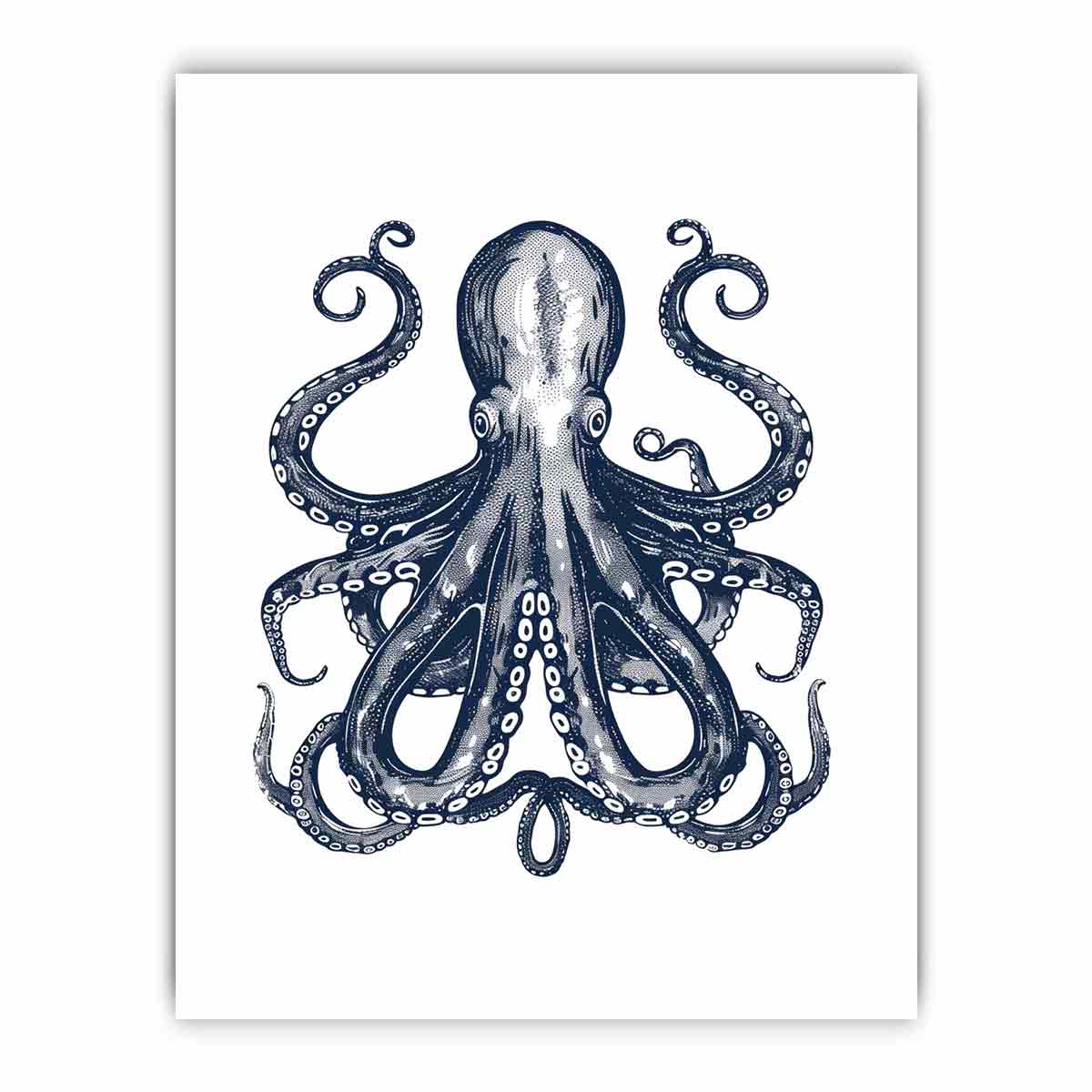 Blue Cctopus Art framed Print