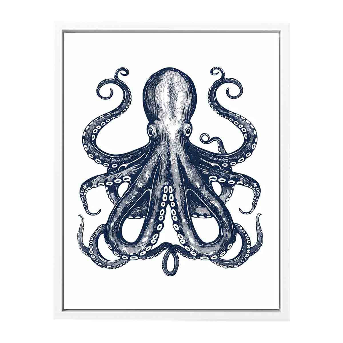 Blue Cctopus Art Painting