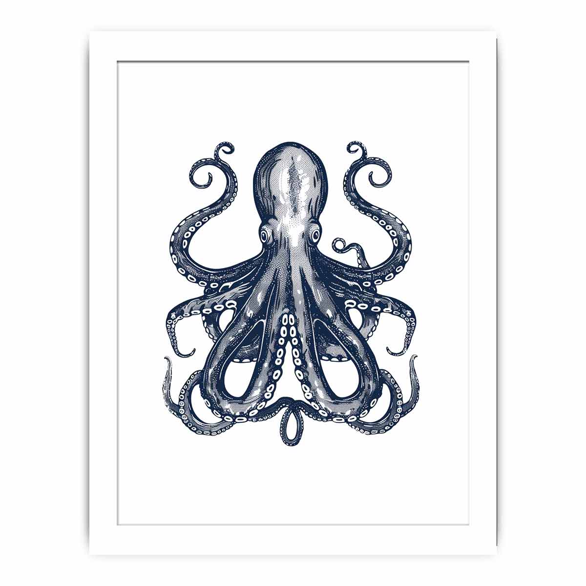 Blue Cctopus Art framed Print
