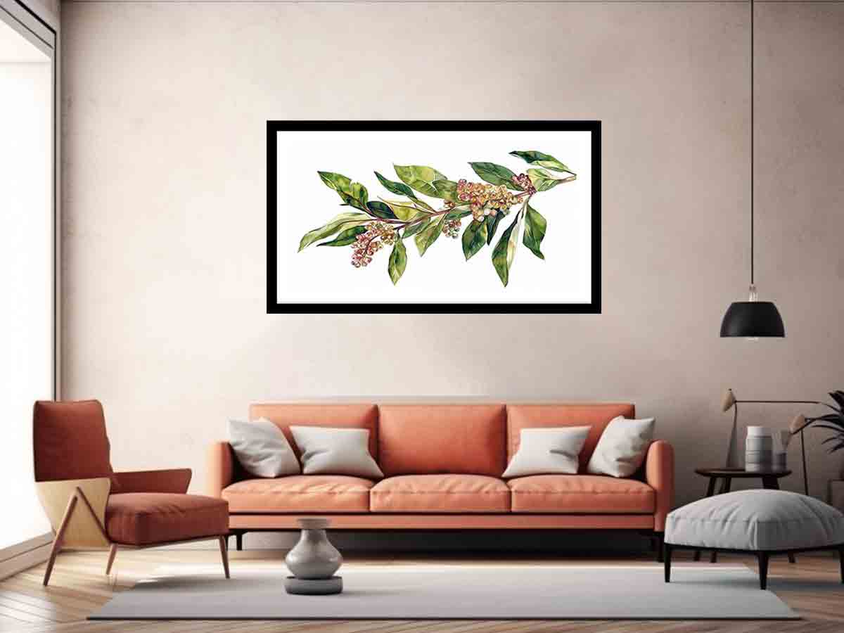 Watercolor leaf & Flowers