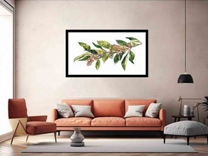 Watercolor leaf & Flowers