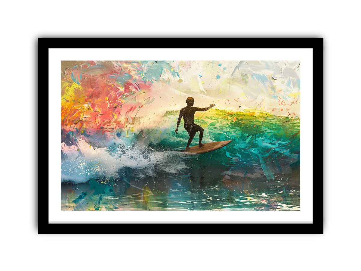 RainbowSurf Art framed Print