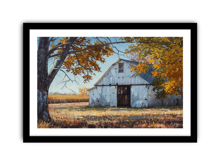  Countryside barn framed Print