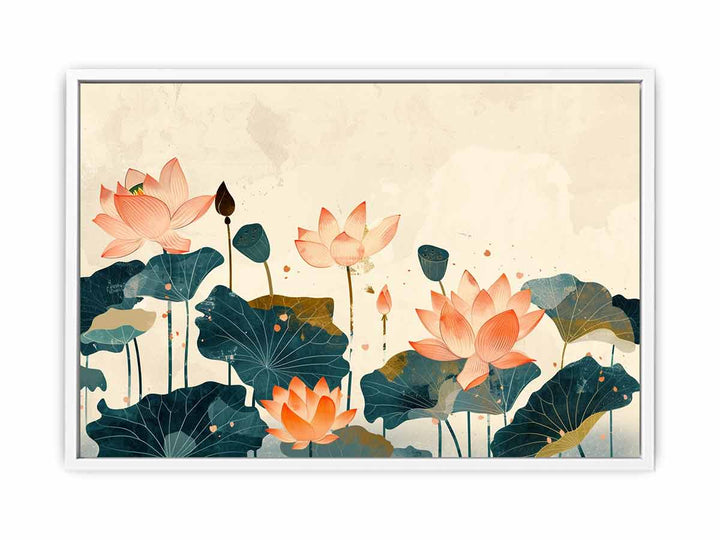 Watercolor lotus Art Painting