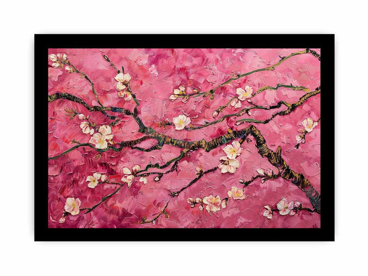 Pink Almond Branches framed Print