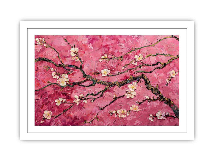  Pink Almond Branches framed Print