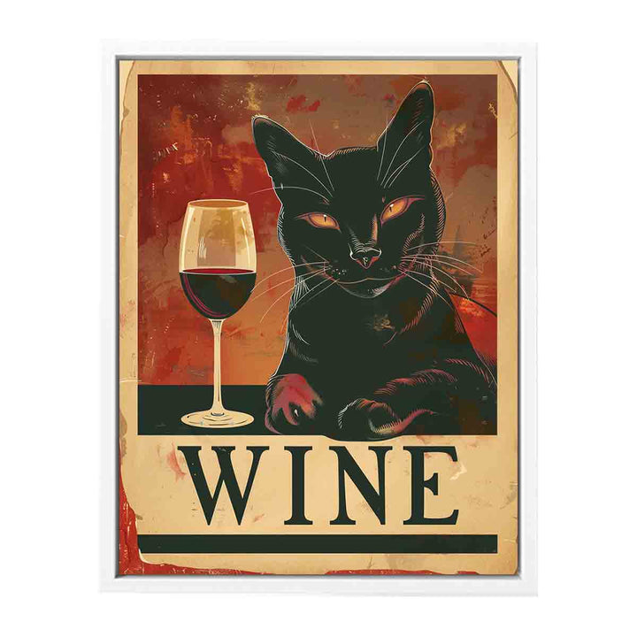 Red wine & cat Art  Painting